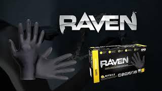 Raven - 7mil Black Nitrile Disposable Gloves