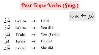 Easy Arabic Lesson 32 | Arabic Verb (Past Tense / Singular) | ibn Sabah