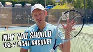 Lighter racquets and why you should use them