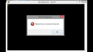 How to Fix Network error : connection timed out putty?