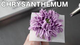 How to pipe Chrysanthemum  [ Cake Decorating For Beginners ]