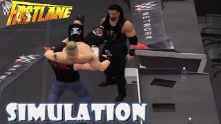 WWE 2K16 SIMULATION: Brock Lesnar vs Dean Ambrose vs Roman Reigns | Fastlane 2016 Highlights