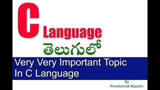 C Language in Telugu (unformated io functions getchar putchar gets puts getche getch)