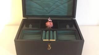 ANTIQUE LADOR BALLERINA MUSIC BOX SWISS C1940S