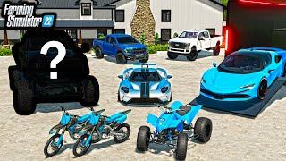 CLEANING OUT BROTHER'S MANSION! (LIFTED TRUCKS + SUPERCARS) | Farming Simulator 22