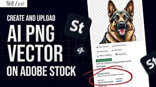 How to Create and Upload AI PNG Vector on Adobe Stock Contributor in Hindi/Urdu 2025