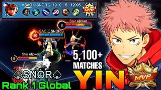 5,100+ Matches Yin VS Supreme Sun & Hilda - Top 1 Global Yin by SNOR - Mobile Legends