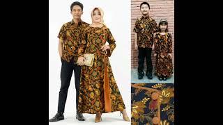 Baju batik gamis couple terbaru model terbaru Lebaran 2021