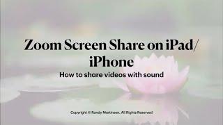 Zoom - Share Video With Sound on iOS device