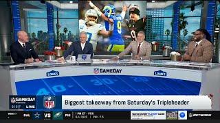 NFL GAMEDAY | Reacts to NFL Saturday game: Chargers crush Patriots, Rams sink Cardinals, Bengals win