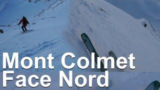Mont Colmet Face Nord Vallée d'Aoste La Thuile Arpy ski de randonnée pente raide montagne alpinisme