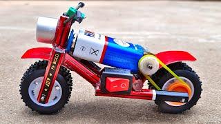 How to Make Pencil Toy Motorcyle at Home - Amazing DIY dc motor Bike