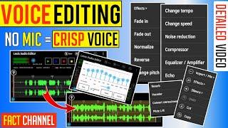 Lexis Audio Editor Tutorial Hindi - Fact Channel VOICE Editing [ Crisp & Clear Voice ]