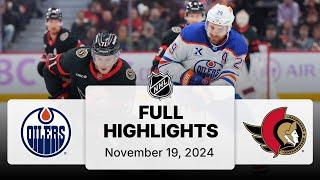 NHL Highlights | Oilers vs. Senators - November 19, 2024