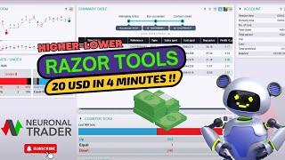 NEW BOT: 20 USD IN 4 MINUTES WITH THE BOT RAZOR TOOLS Ver 1.0!!  ONLY FREE ON BINARYTOOLS 