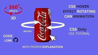 EASY EXPLANATION, CSS 3D ROTATION EFFECT | CAN HOVER EFFECT | #css #javascript #webdevelopment #html