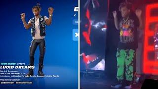 Juice WRLD's EMOTE in Fortnite vs In Real Life