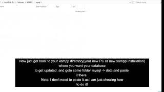 How to copy xampp my sql data from one pc to another pc?