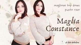 TUTORIAL: Maglia "Constance" top down punto riso