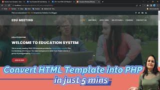 How to Convert HTML Template In PHP | PHP Template Tutorial