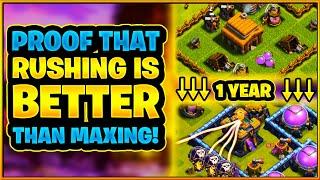 Why STRATEGIC RUSHING is FASTER Than MAXING in Clash of Clans! Rushing vs Maxing in Clash of Clans!