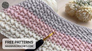 VERY EASY Crochet Pattern for Beginners!️ Crochet Stitch for Baby Blanket, Scarf & Bag