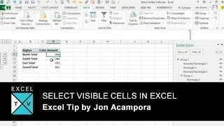 Select Visible Cells in Excel - Excel Tips and Shortcuts