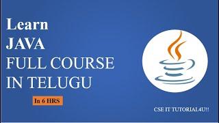 Java Full Course in Telugu