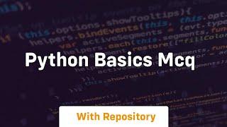 python basics mcq