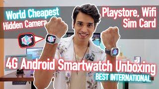 4G LTE Android Smartwatch with SIM & Wifi, GPS, Gaming, Hotspot Unboxing | 2G Ram + 16GB Storage