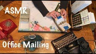 ASMR Request/ Office mailing (No talking)Stuffing envelopes/Stickers/Rolodex/Business card file.