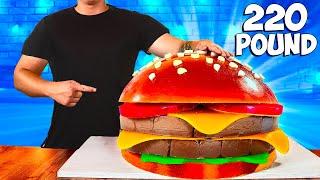 Ich habe einen riesigen 220-Pfund-Gummy-Burger gemacht