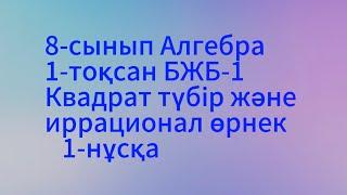 8 сынып алгебра 1 тоқсан бжб 1. 1 нұсқа