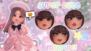 Cute FACES MAKEUP Tutorial! Roblox Royale High | LauraRBLX