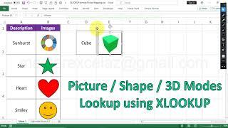 Picture mapping using XLOOKUP formula in excel