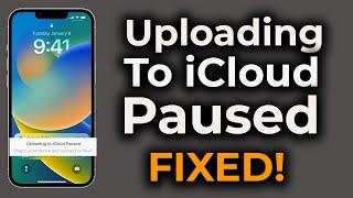 Uploading to iCloud Paused FIXED ! Apple info