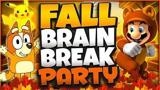  Fall Brain Break Party  Freeze Dance  Bluey  Mario  Just Dance