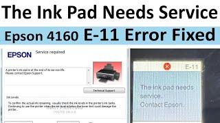 Epson Adjustment Program | The Ink Pad Needs Service | Contact Epson | Epson L4160