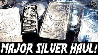 HUGE Silver Unboxing!  10oz Silver Bars and More!