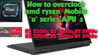 HOW to Overclock any AMD Ryzen mobile "U" series Apu (Ryzen 5 3500u)