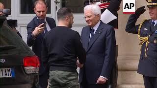 Zelenskyy arrives at presidential palace in Rome