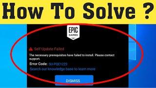 How to Fix Fortnite Error Code: SU-PQR1603 - Self Update Failed | Epic Games Launcher