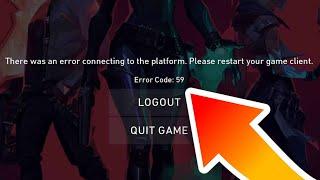 How To FIX Valorant Error Code 59 || SOLVE Error Code Val 59