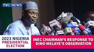 (Trending) Watch INEC Chairman's Response To Dino Melaye's Observation At Collation Centre