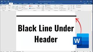 How to add a Black Line under Header in Word