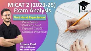 MICAT 2 (2023-25) Exam Analysis | Difficulty Level | Expected Cutoffs | Question Discussion