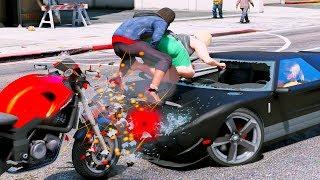 GTA 5 Crazy & Deadly Motorcycle Crashes - GTA V Ragdolls Compilation (Euphoria physics)