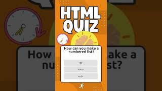 HTML QUIZ - How can you make a numbered list?