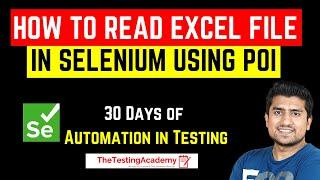 How to Read Excel File in Selenium with Apache POI(with Latest Version)[Download Code] | Day 25