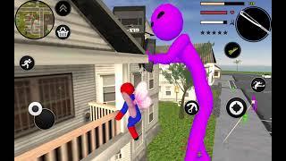 TANK VS SPIDER STICKMAN ROPE HERO VS COPS & TANKS (Stickman Rope Hero Gameplay)